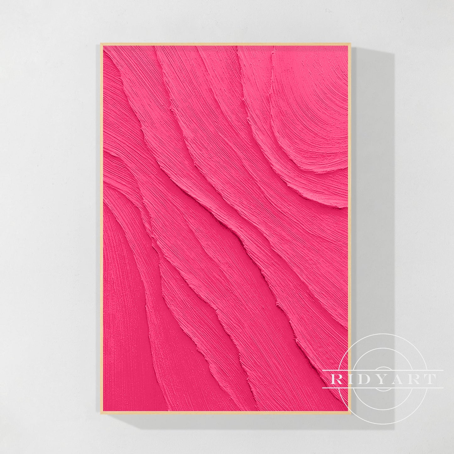 Pink 3D Textured Minimalist Canvas Wall Art