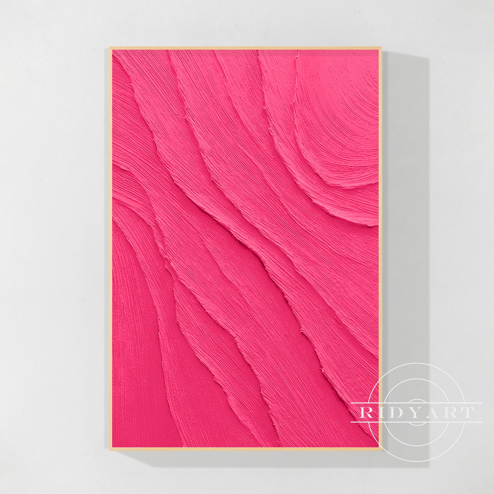 Pink 3D Textured Minimalist Canvas Wall Art