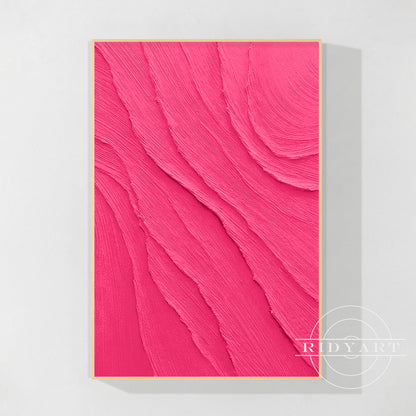 Pink 3D Textured Minimalist Canvas Wall Art