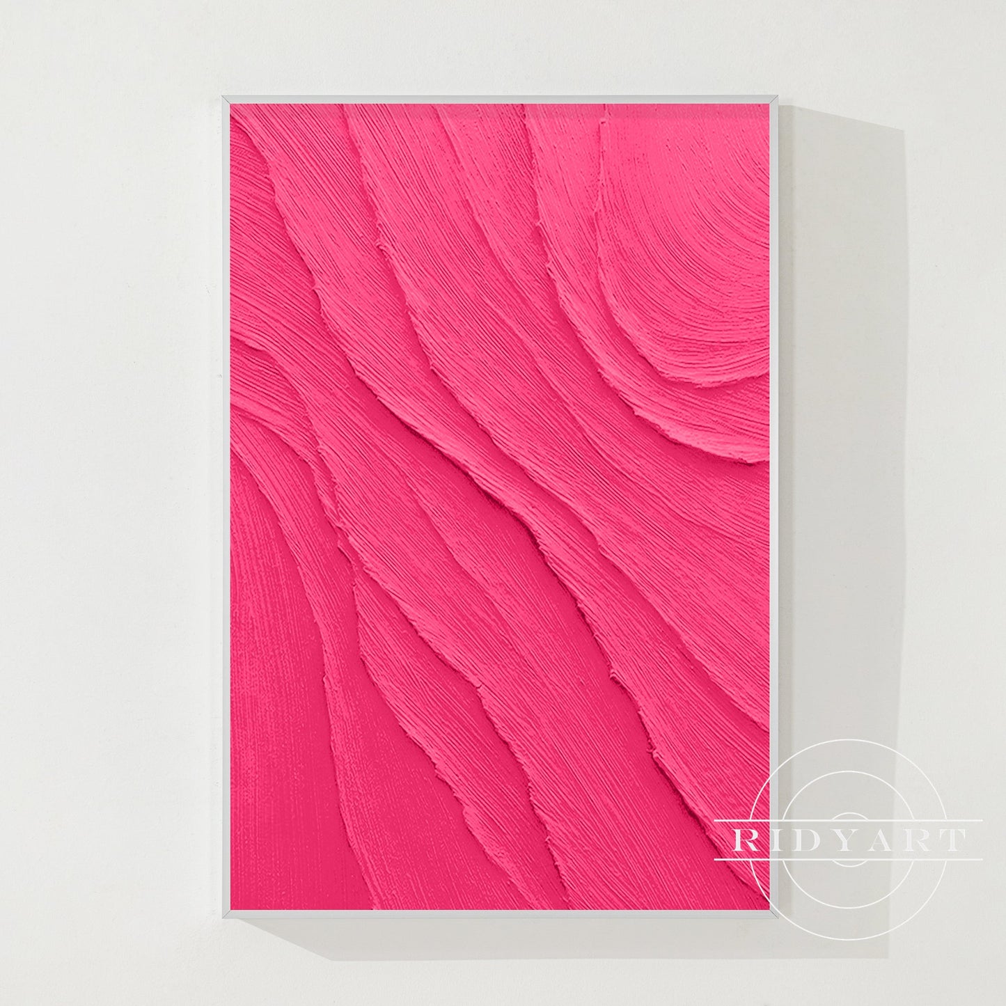 Pink 3D Textured Minimalist Canvas Wall Art