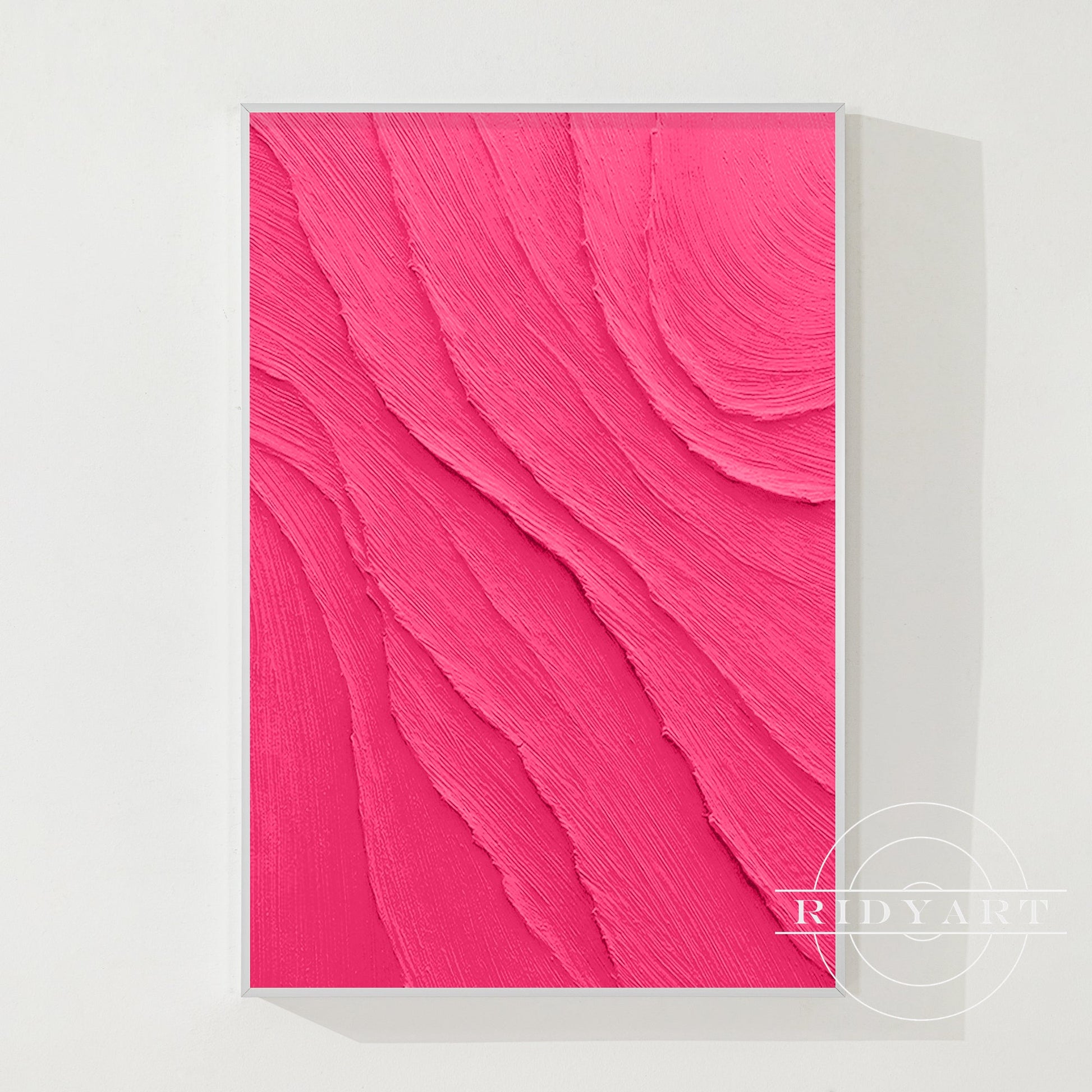 Pink 3D Textured Minimalist Canvas Wall Art