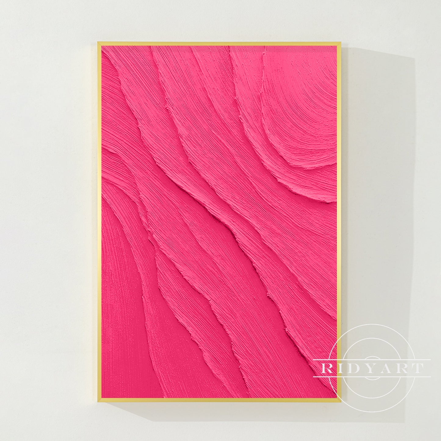Pink 3D Textured Minimalist Canvas Wall Art