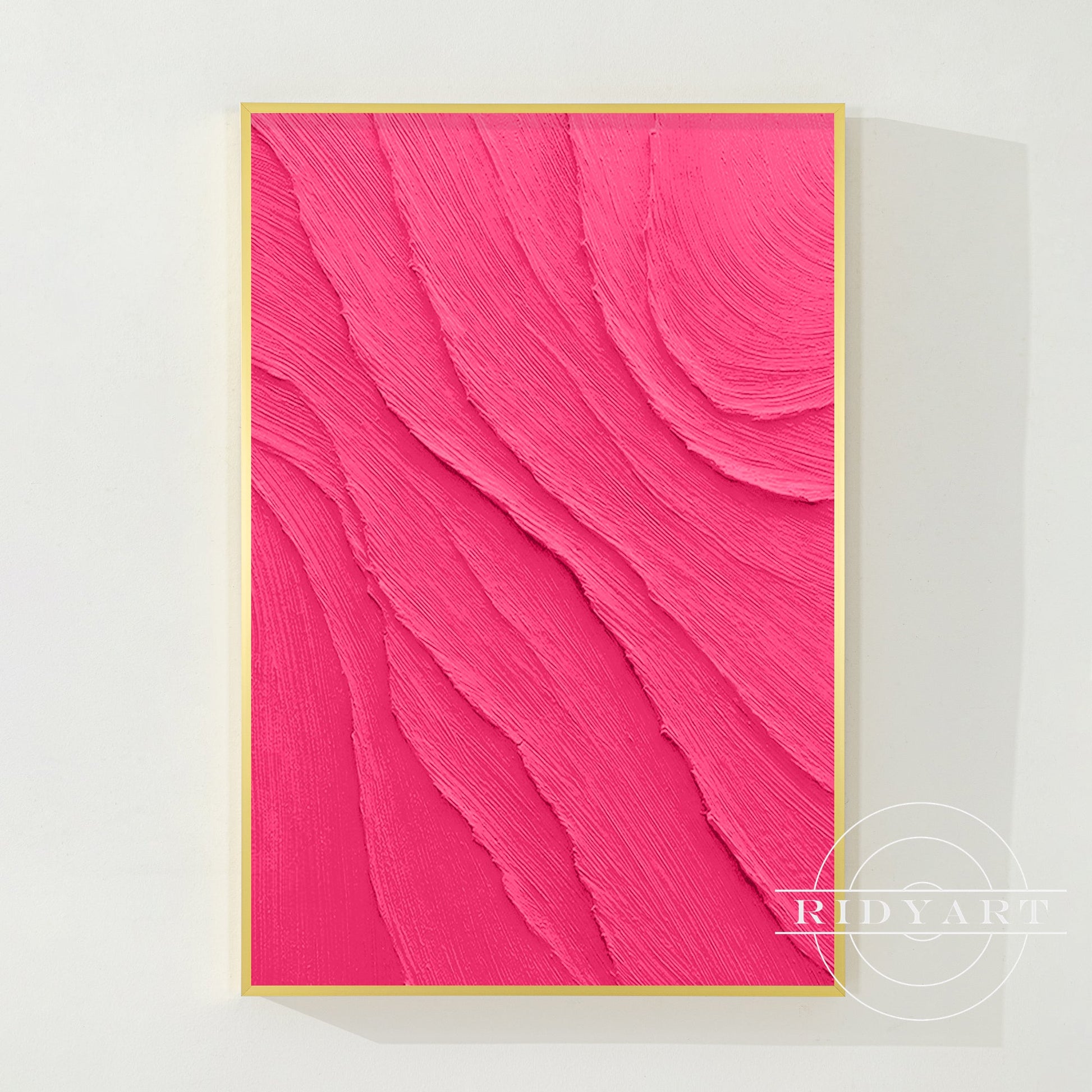 Pink 3D Textured Minimalist Canvas Wall Art