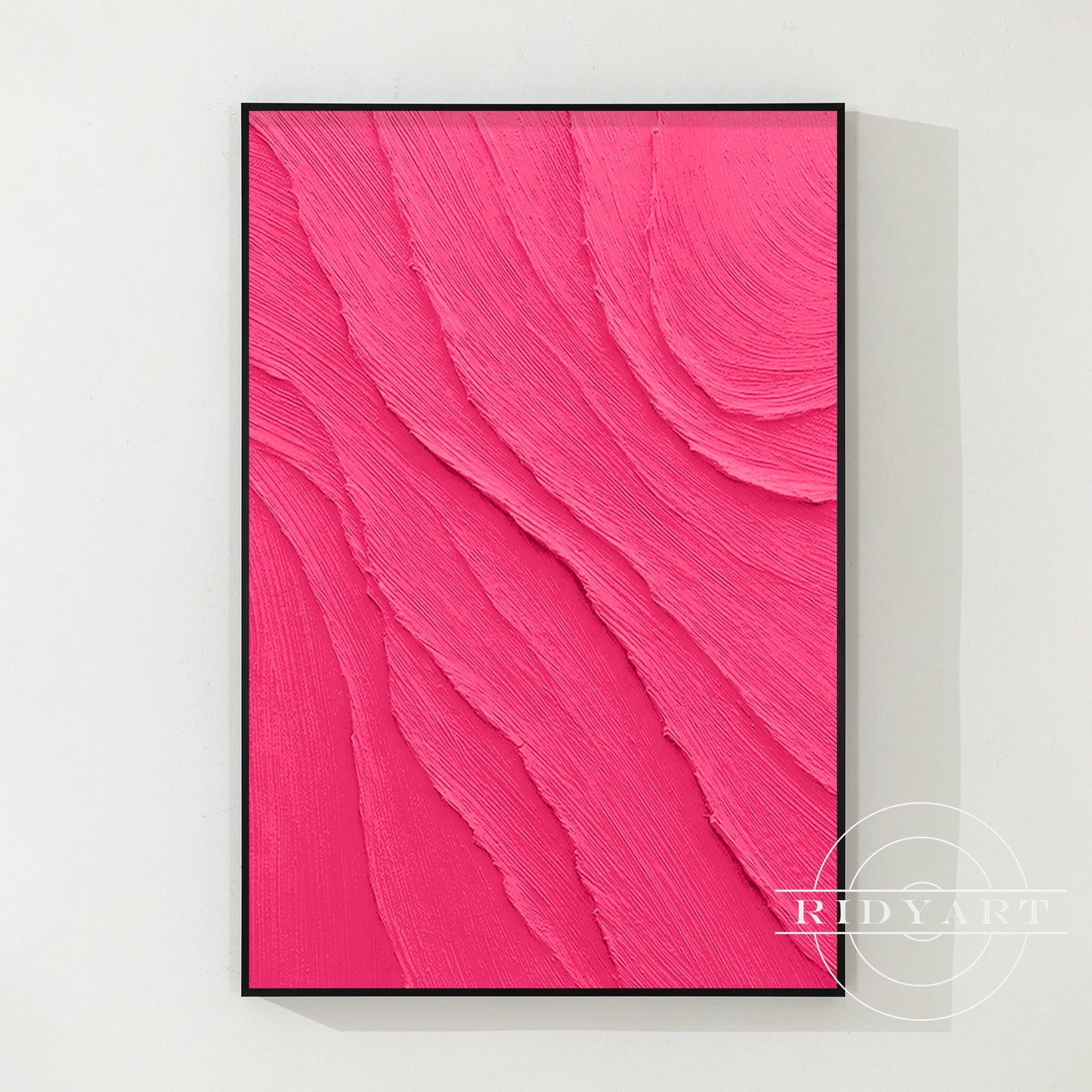 Pink 3D Textured Minimalist Canvas Wall Art