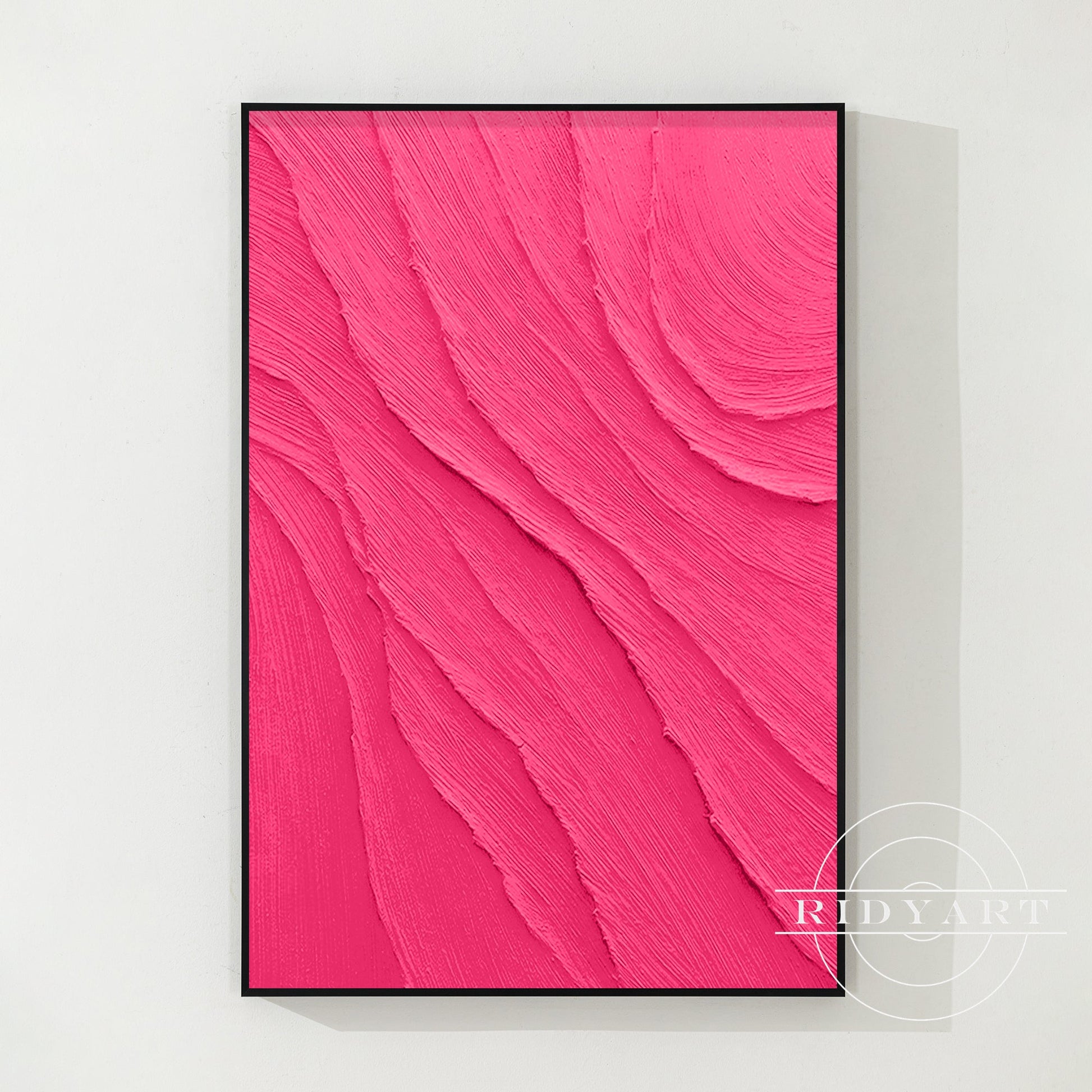 Pink 3D Textured Minimalist Canvas Wall Art