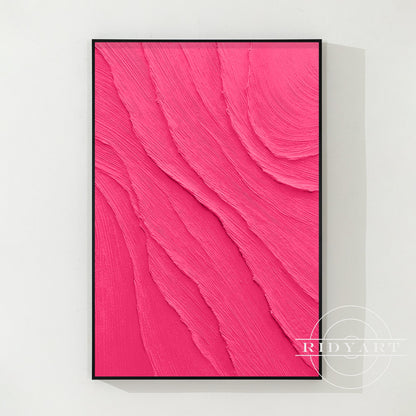 Pink 3D Textured Minimalist Canvas Wall Art