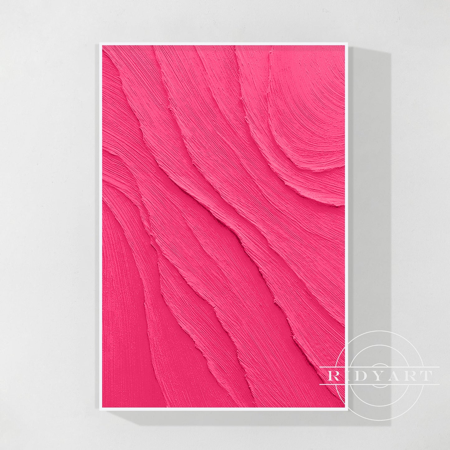 Pink 3D Textured Minimalist Canvas Wall Art