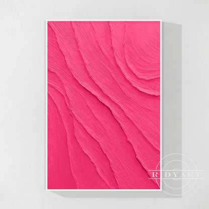Pink 3D Textured Minimalist Canvas Wall Art
