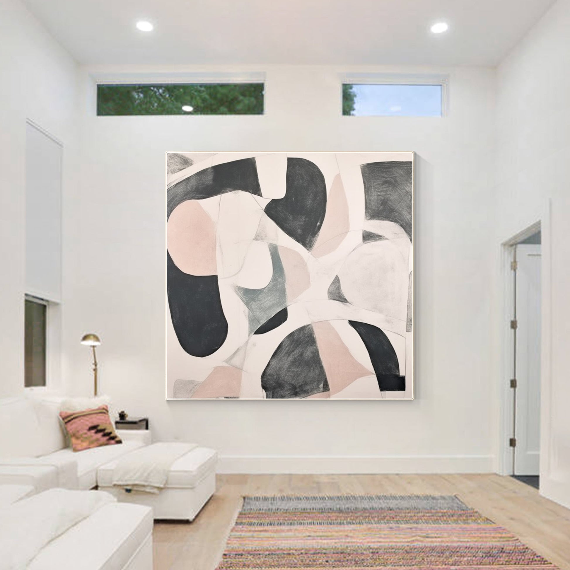 Pink Begie Abstract Painting