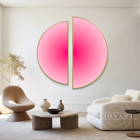 Gradient Pink Wall Art_0422