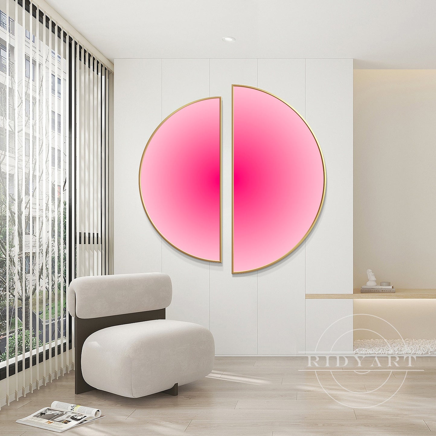 Gradient Pink Wall Art_0422