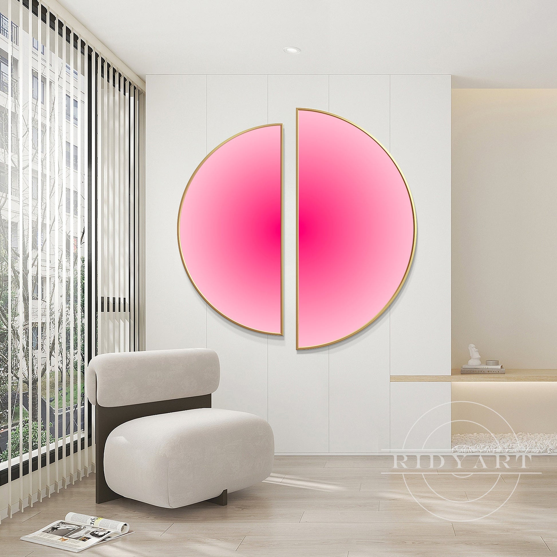 Gradient Pink Wall Art_0422