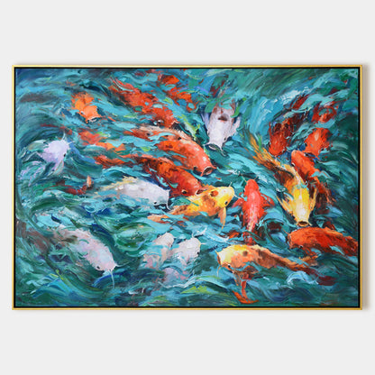 Texture KOI Fish Painting