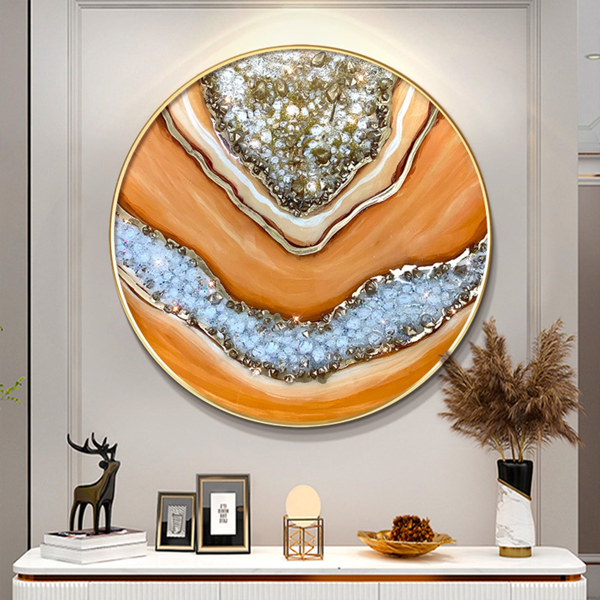Resin Geode Round Wall art-X0193