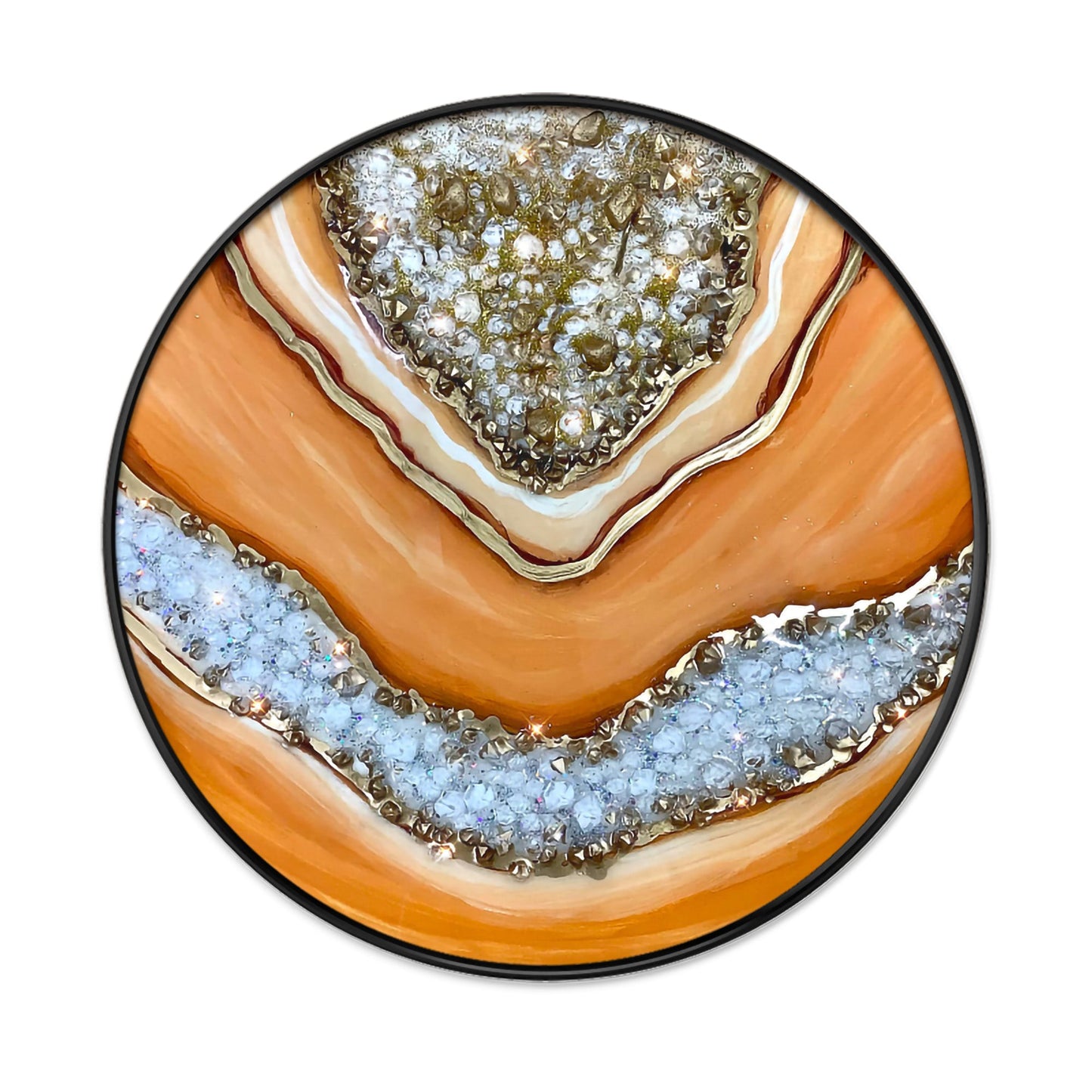Resin Geode Round Wall art-X0193