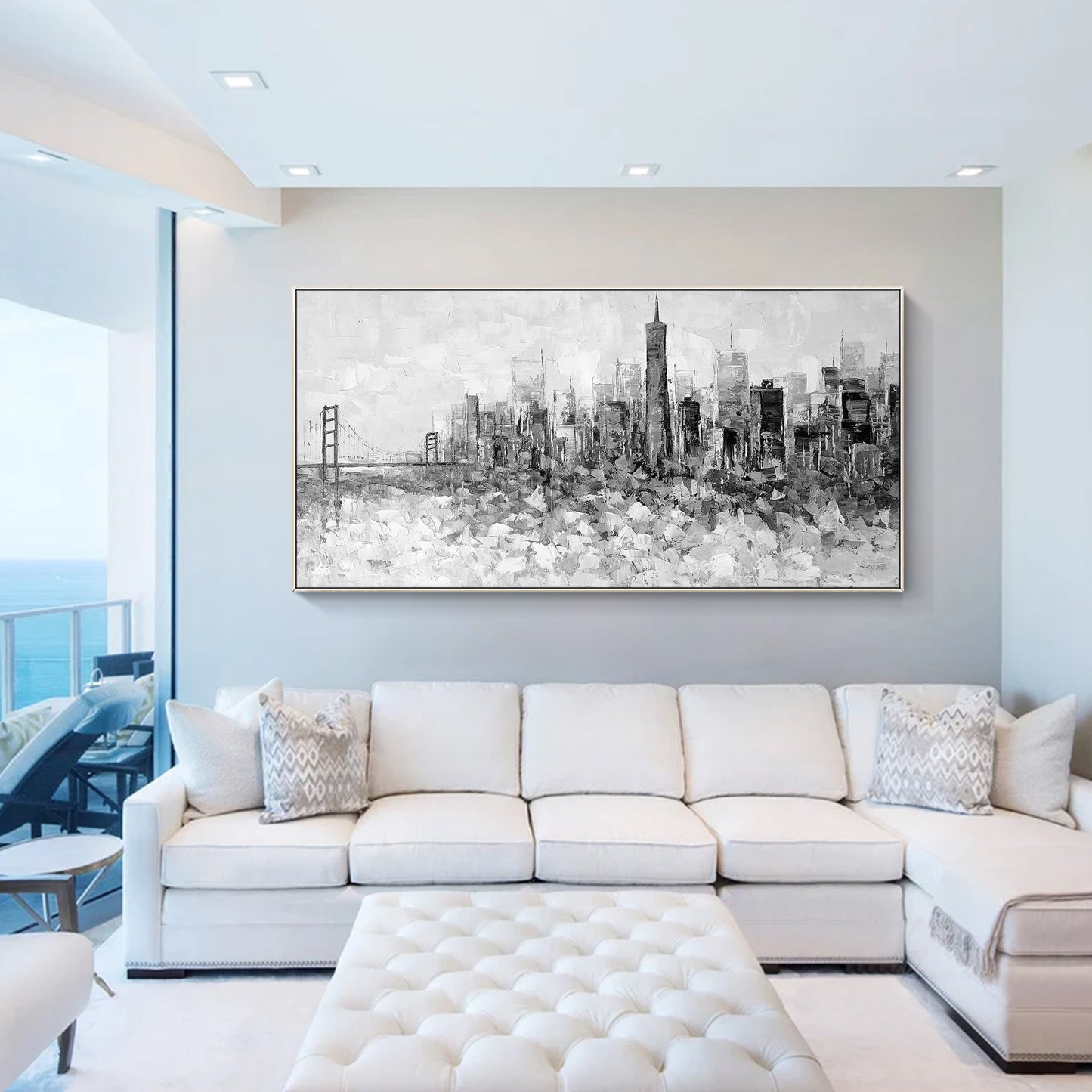 San Francisco skyline oil painting