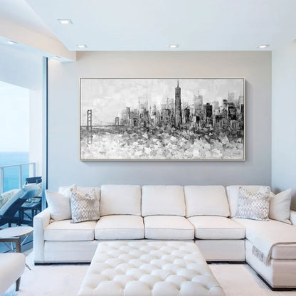 San Francisco skyline oil painting