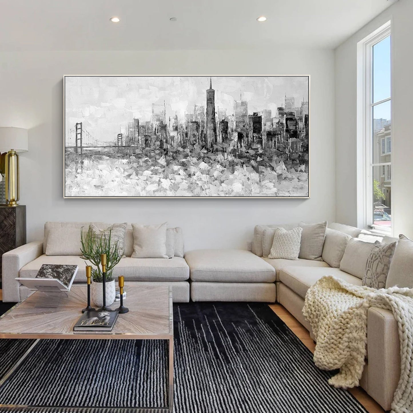San Francisco skyline oil painting
