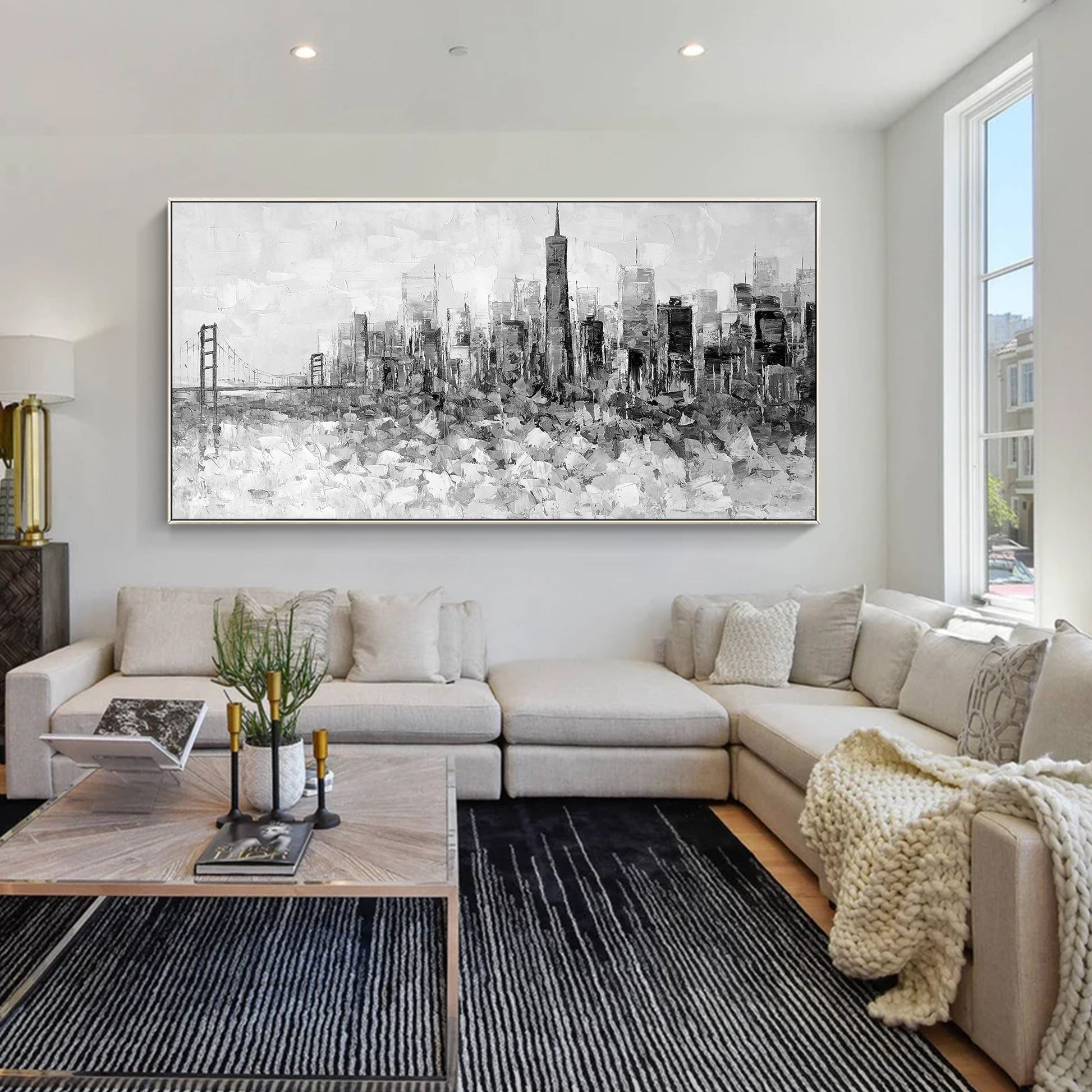 San Francisco skyline oil painting