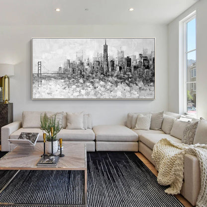 San Francisco skyline oil painting