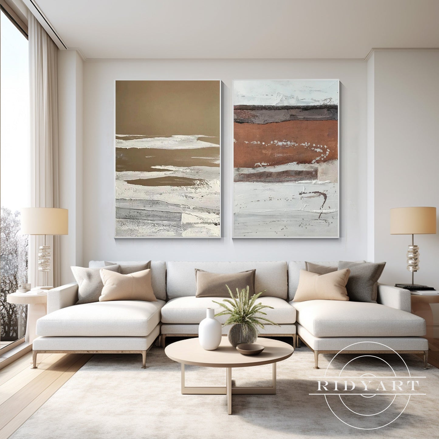 Set of 2 Abstract art_0663