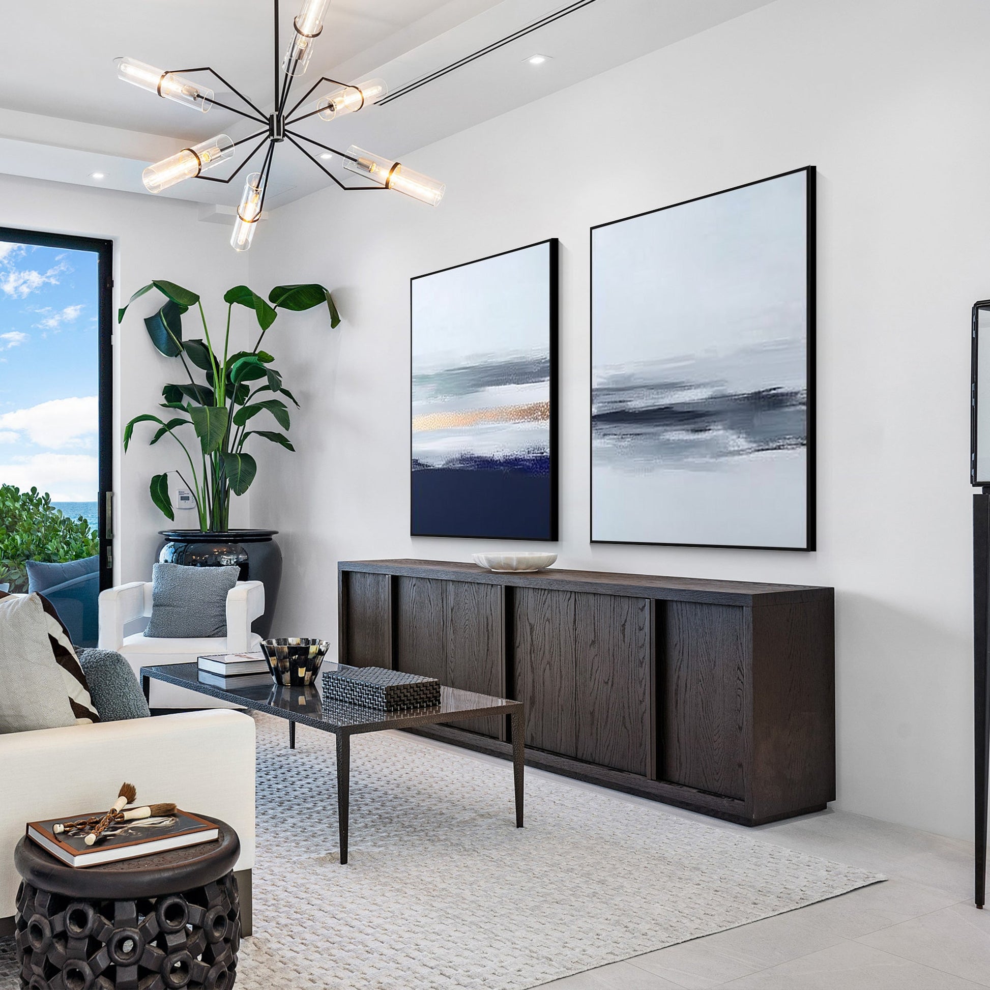 Set of 2 Ocean Abstract Painting_W020