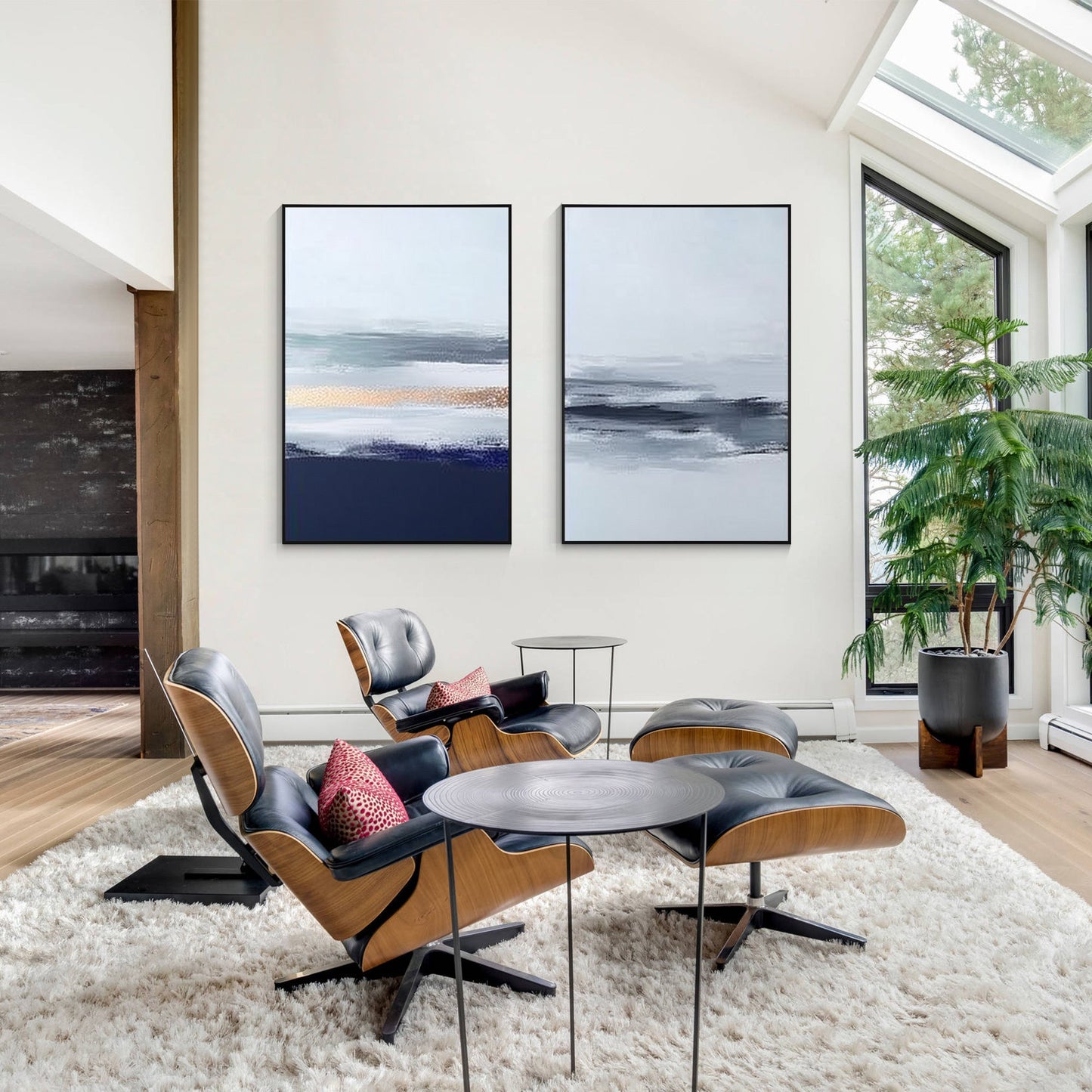 Set of 2 Ocean Abstract Painting_W020
