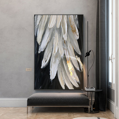 Silver Feather  Oil Painting