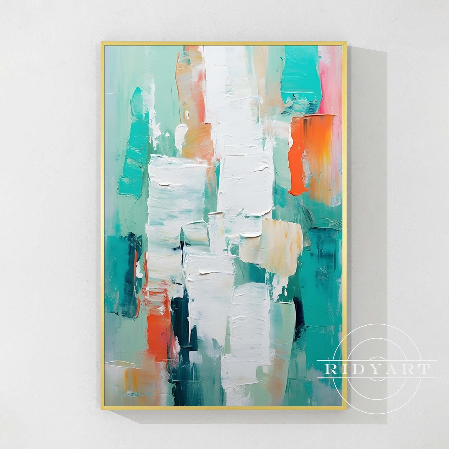Teal Abstract wall art