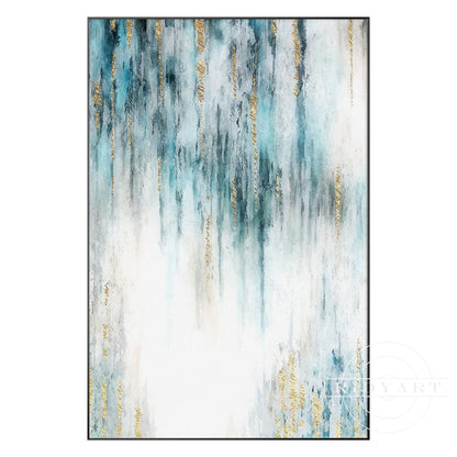 Teal and Gold wall art
