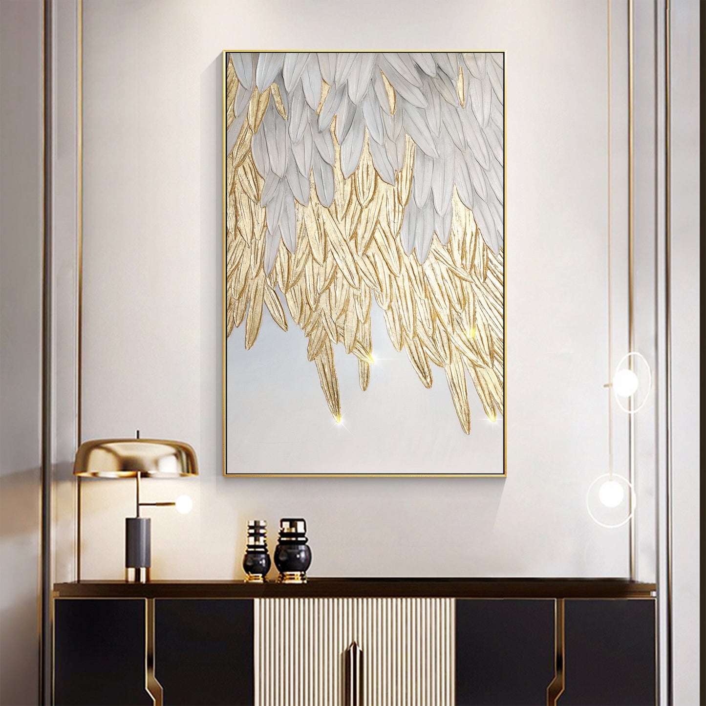 Feather wall art