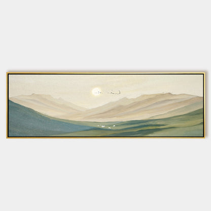 Sunrise in The mountian Painting Long Panoramic Art