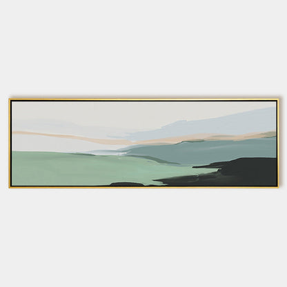 Green Abstract Landscape Horizontal Art