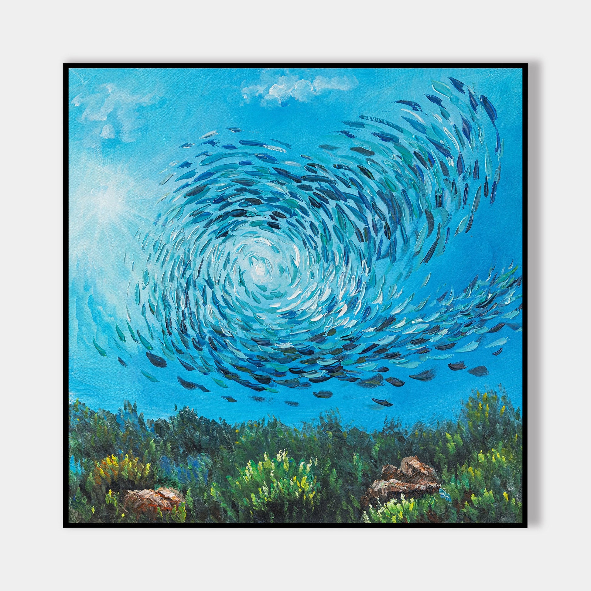 school fish wall art_01