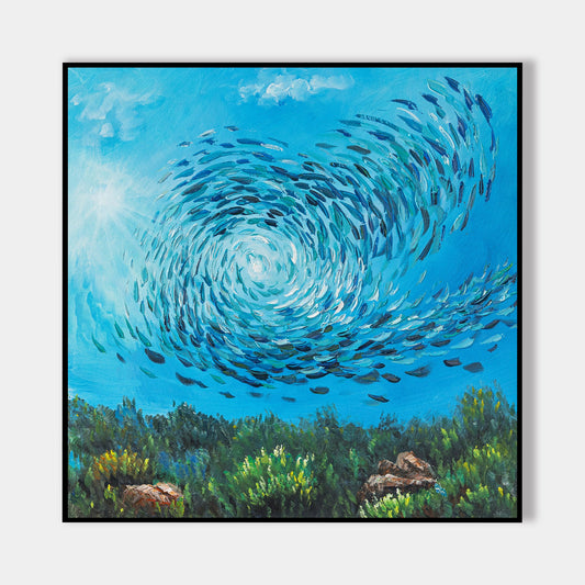 school fish wall art_01
