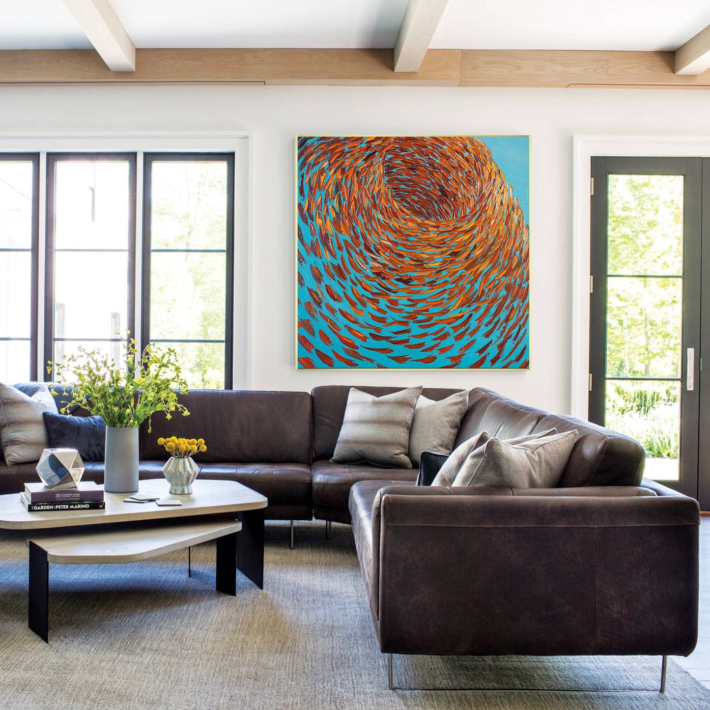 Vibrant Abstract Oil Painting/ Bring Nature's Beauty Indoors