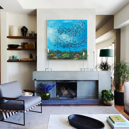 school fish wall art_01