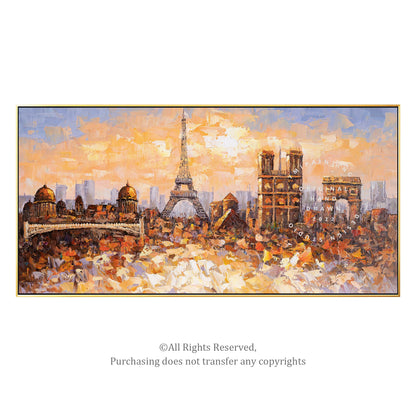 paris skyline painting