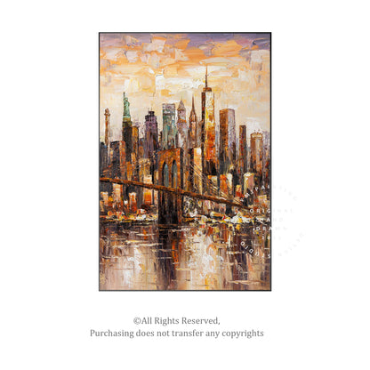 Brooklyn skyline painting