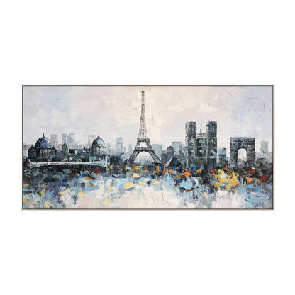 Eiffel Tower cityscape skyline  Painting