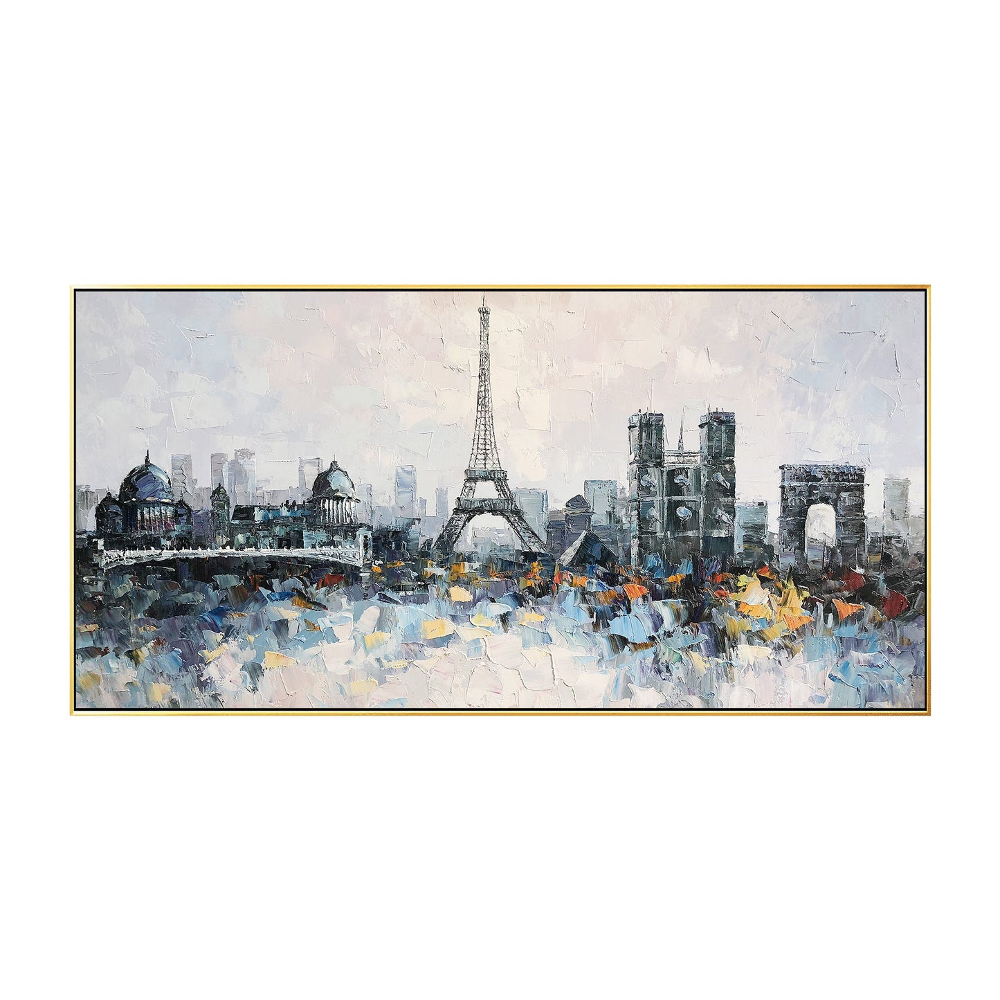 Eiffel Tower cityscape skyline  Painting
