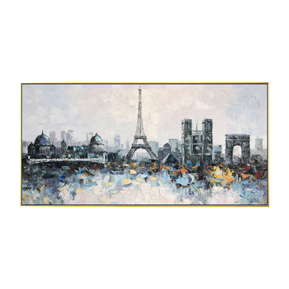 Eiffel Tower cityscape skyline  Painting