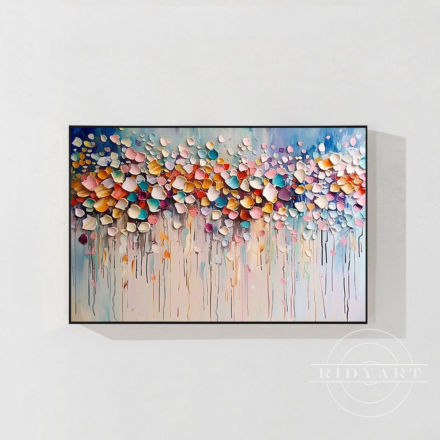 Colorful 3D Textured Wildflower Abstract Flowers Painting