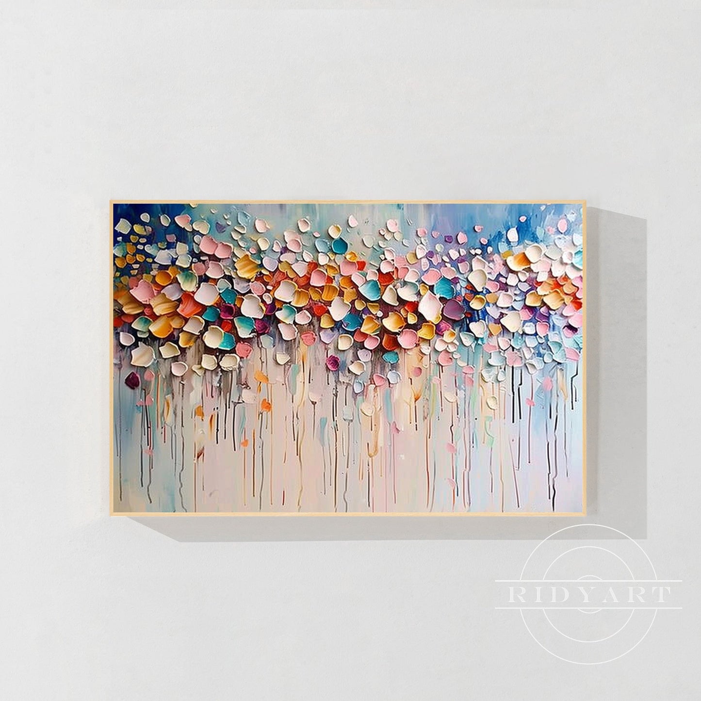 Colorful 3D Textured Wildflower Abstract Flowers Painting