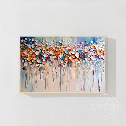 Colorful 3D Textured Wildflower Abstract Flowers Painting