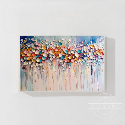 Colorful 3D Textured Wildflower Abstract Flowers Painting