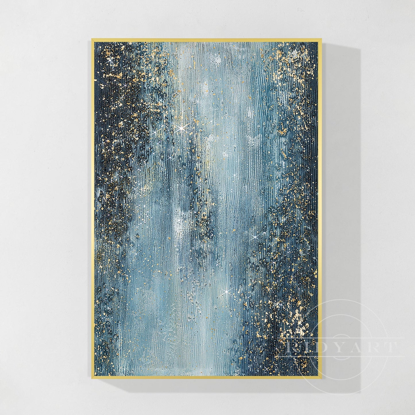 Navy Blue Gold wall art