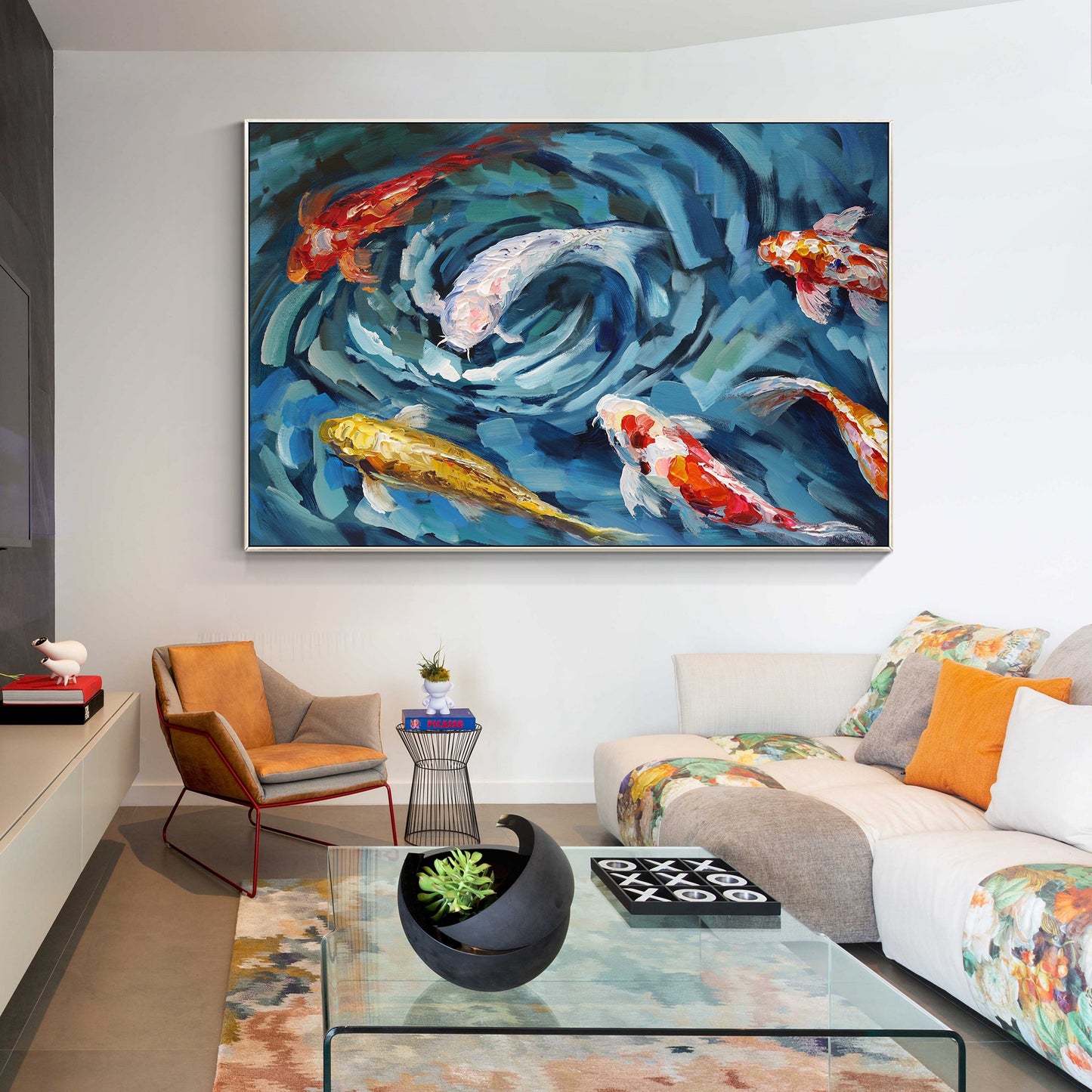 Vibrant KOI Fish Painting