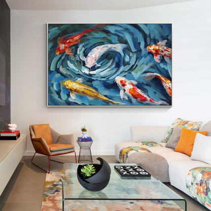 Vibrant KOI Fish Painting