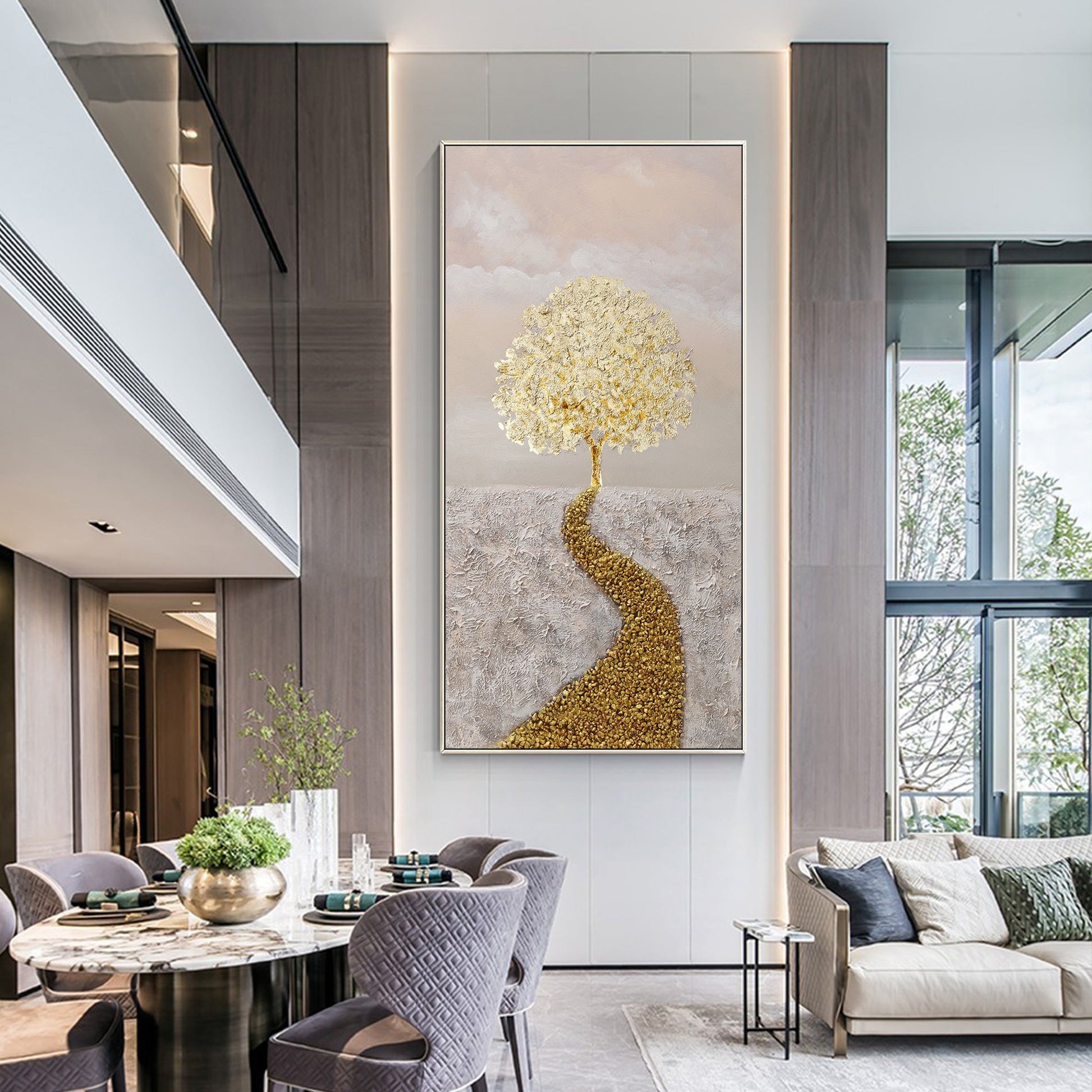 Gold Tree Painting Gold Leaf Painting